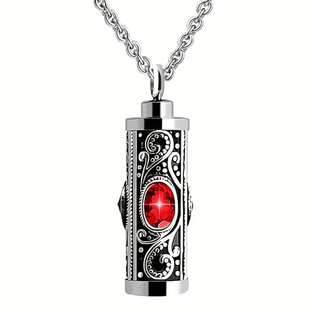 Cremation Urn Necklace – Stainless Steel Memorial Pendant - Lumen Memory