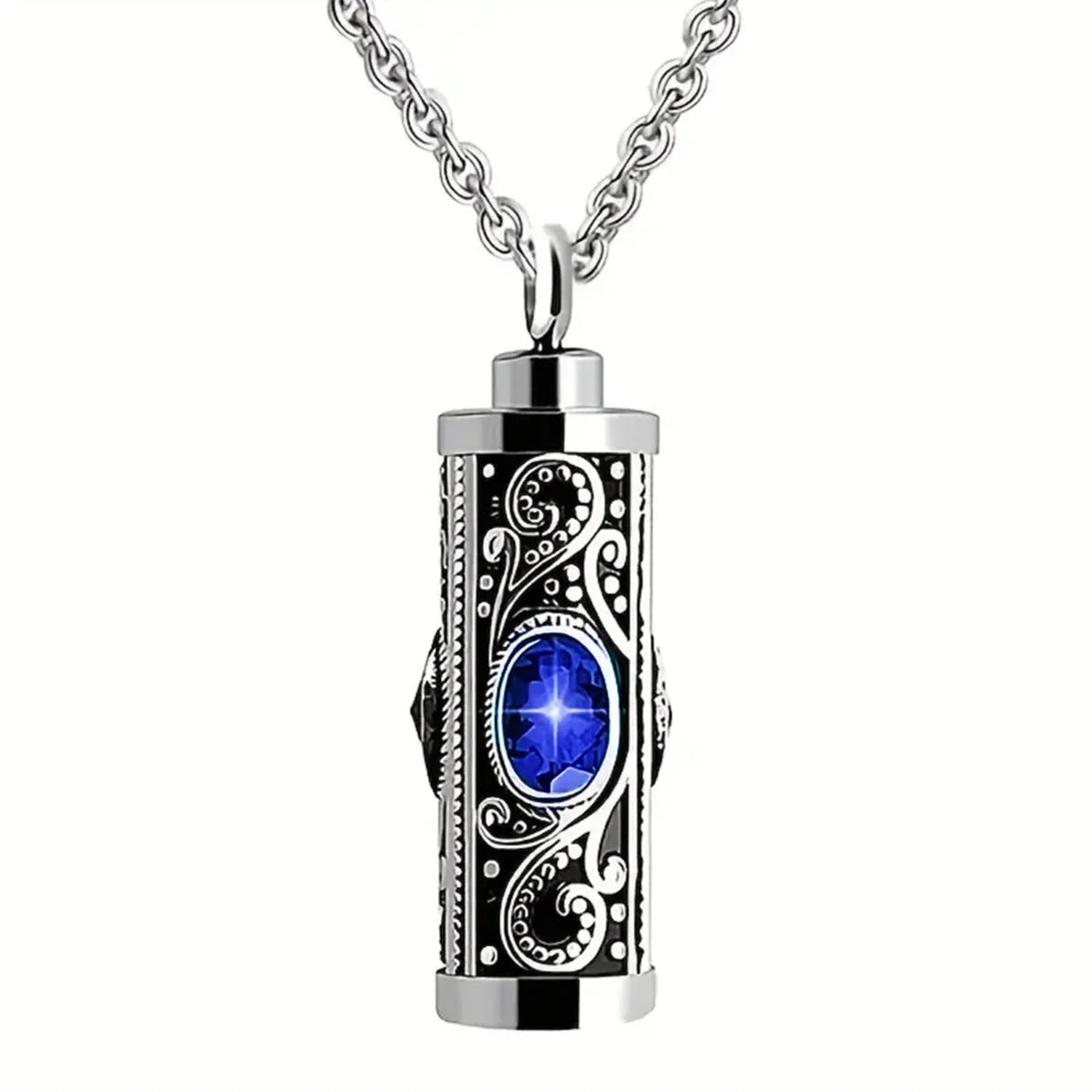Cremation Urn Necklace – Stainless Steel Memorial Pendant - Lumen Memory