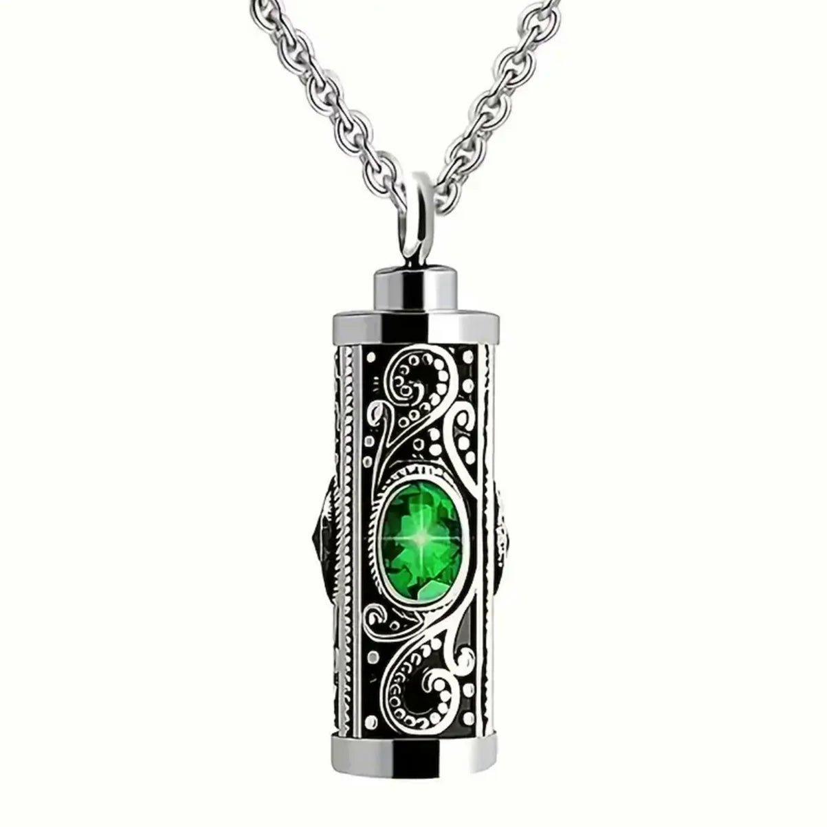 Cremation Urn Necklace – Stainless Steel Memorial Pendant - Lumen Memory