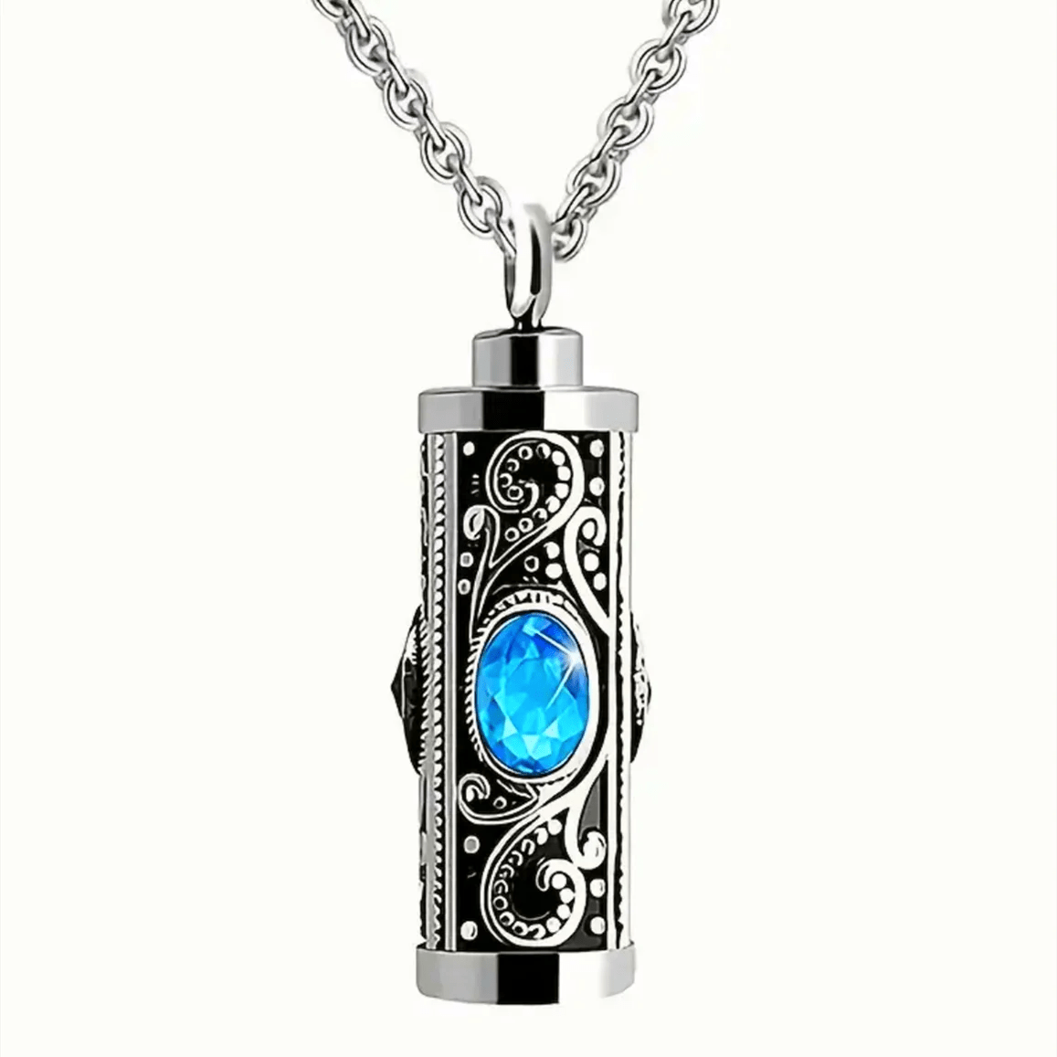 Cremation Urn Necklace – Stainless Steel Memorial Pendant - Lumen Memory