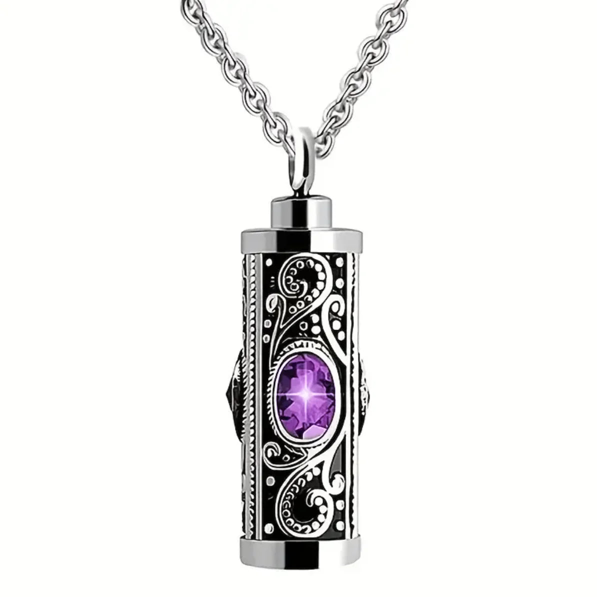 Cremation Urn Necklace – Stainless Steel Memorial Pendant - Lumen Memory
