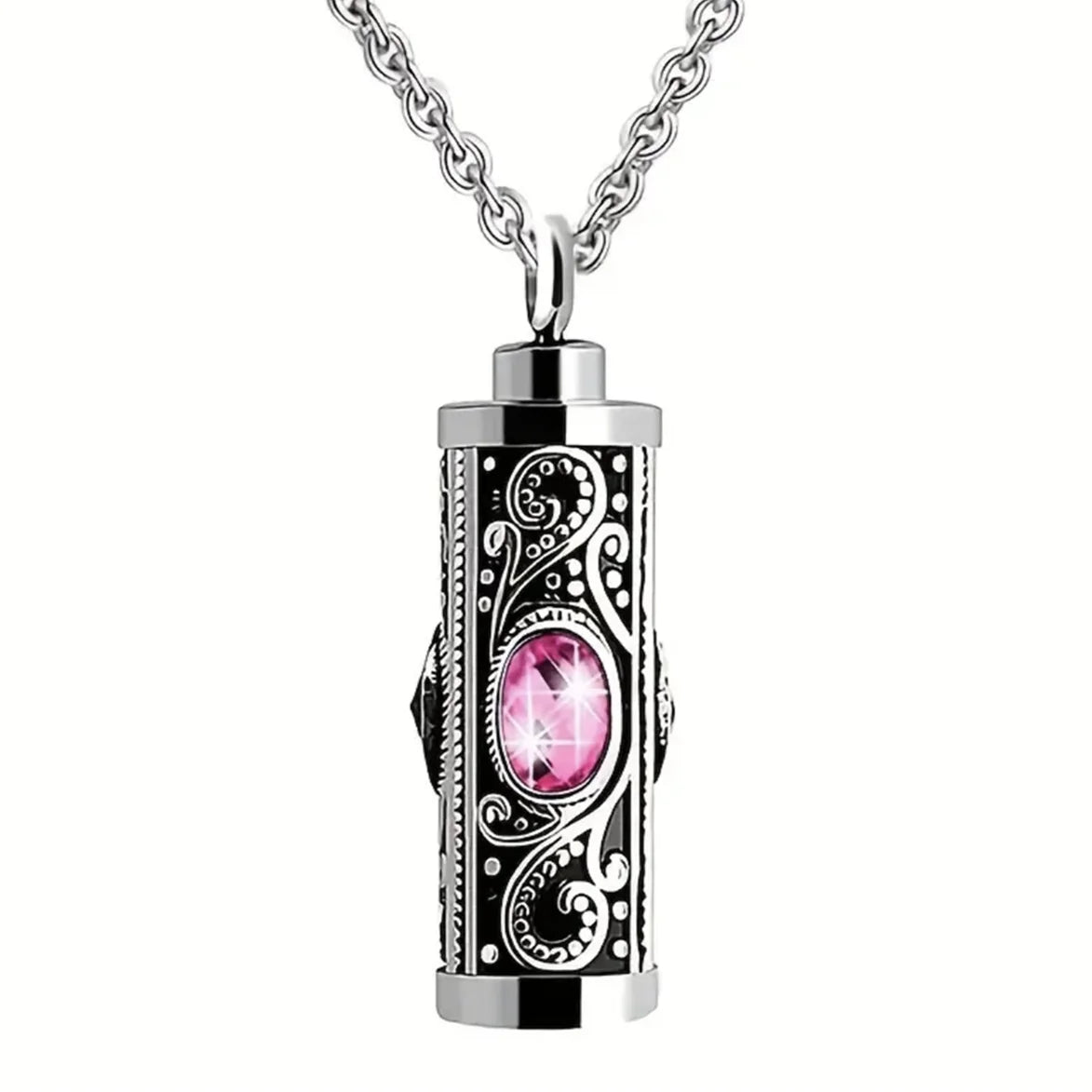 Cremation Urn Necklace – Stainless Steel Memorial Pendant - Lumen Memory