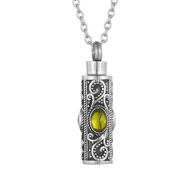 Cremation Urn Necklace – Stainless Steel Memorial Pendant - Lumen Memory
