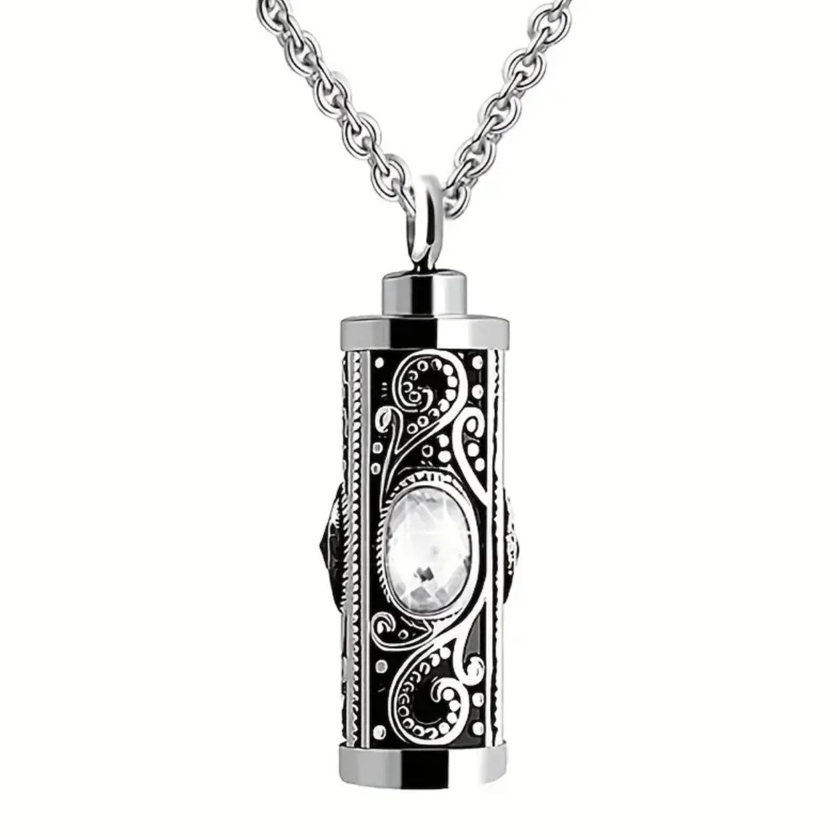 Cremation Urn Necklace – Stainless Steel Memorial Pendant - Lumen Memory