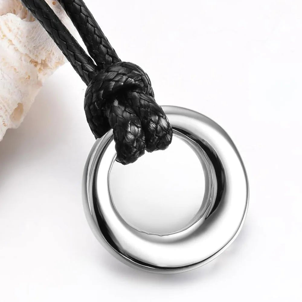 Eternal Circle of Life Cremation Necklace – Timeless Memorial Jewelry with Funnel Kit - Lumen Memory