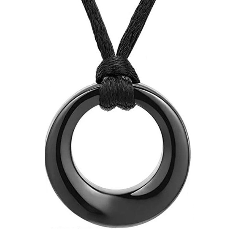 Eternal Circle of Life Cremation Necklace – Timeless Memorial Jewelry with Funnel Kit - Lumen Memory