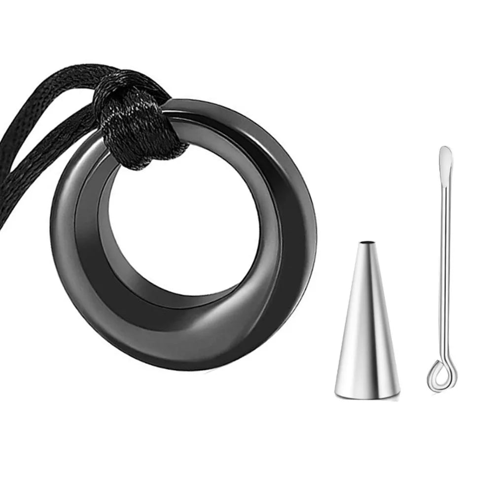 Eternal Circle of Life Cremation Necklace – Timeless Memorial Jewelry with Funnel Kit - Lumen Memory
