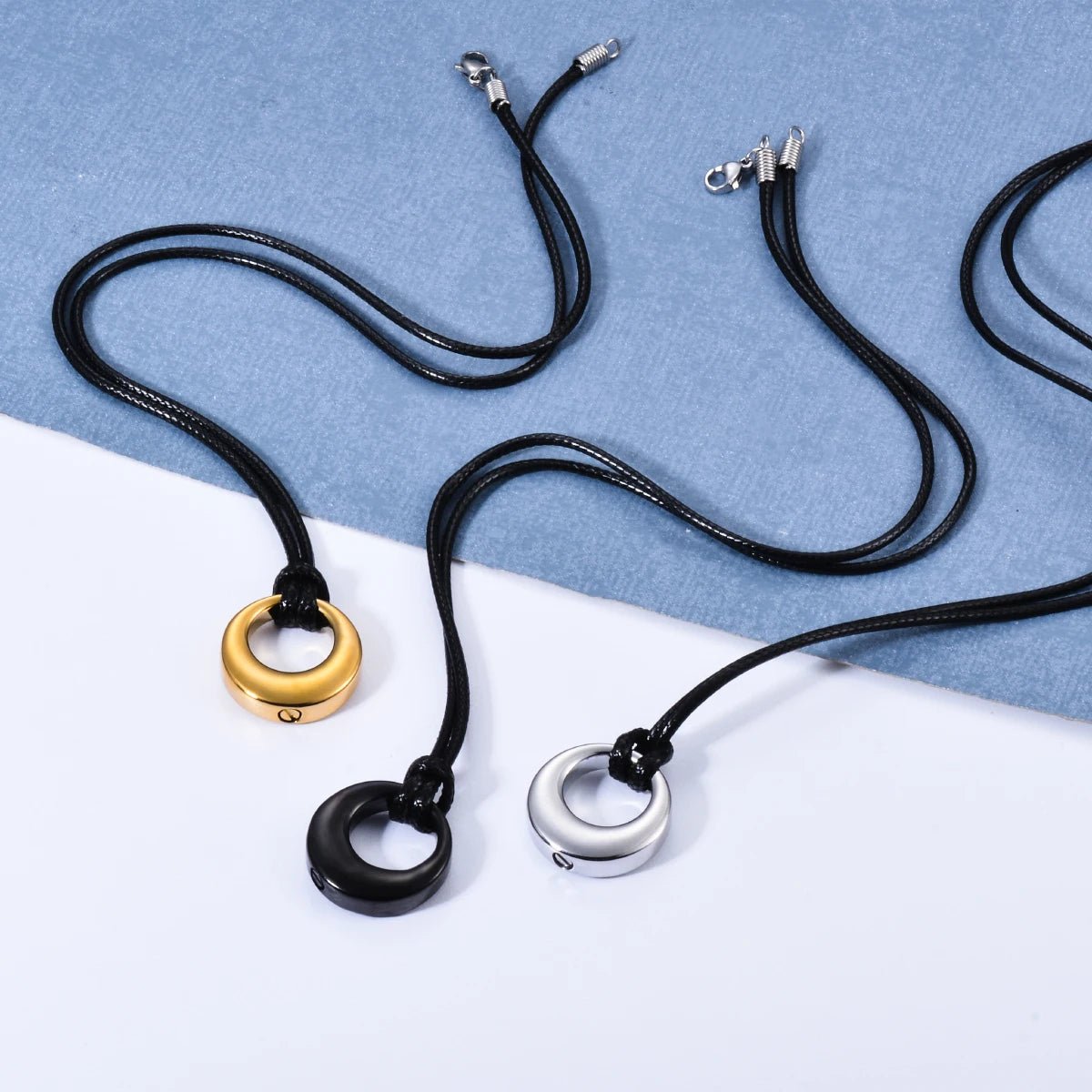 Eternal Circle of Life Cremation Necklace – Timeless Memorial Jewelry with Funnel Kit - Lumen Memory