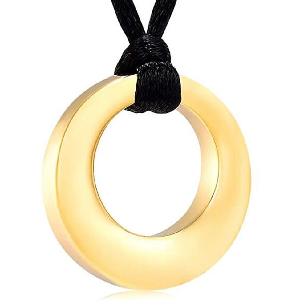 Eternal Circle of Life Cremation Necklace – Timeless Memorial Jewelry with Funnel Kit - Lumen Memory