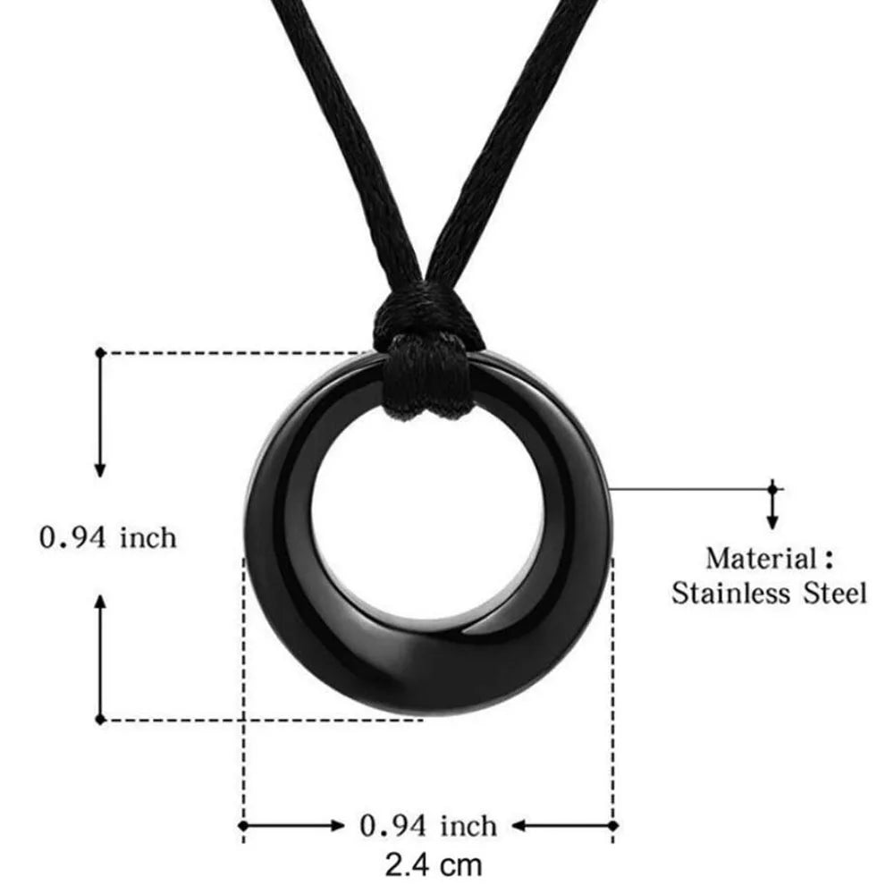 Eternal Circle of Life Cremation Necklace – Timeless Memorial Jewelry with Funnel Kit - Lumen Memory