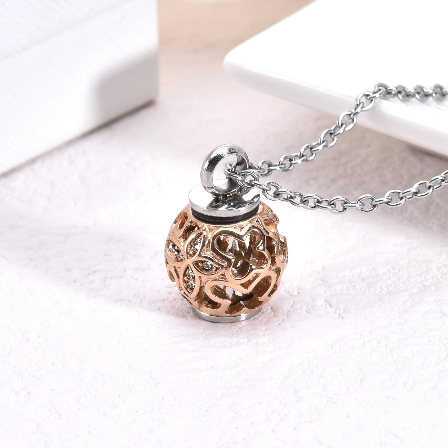 Hollow Lantern Cremation Necklace – Spiritual Memorial Urn Pendant with Funnel Kit - Lumen Memory