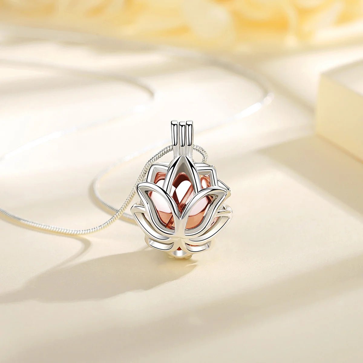 Lotus Blossom Keepsake Urn Necklace - Lumen Memory