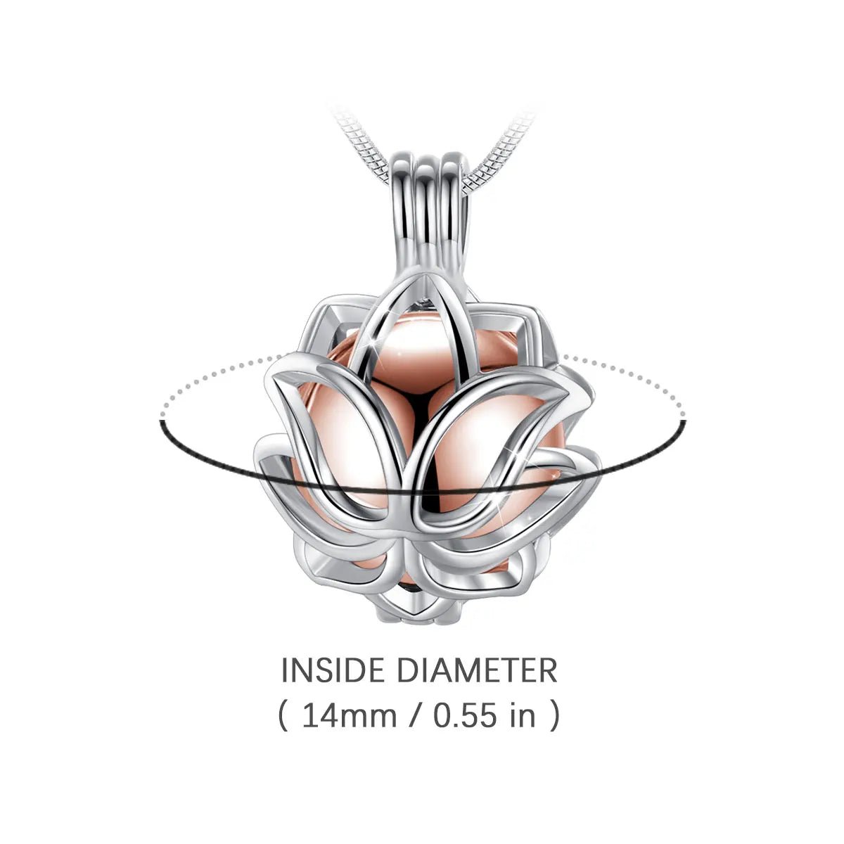 Lotus Blossom Keepsake Urn Necklace - Lumen Memory