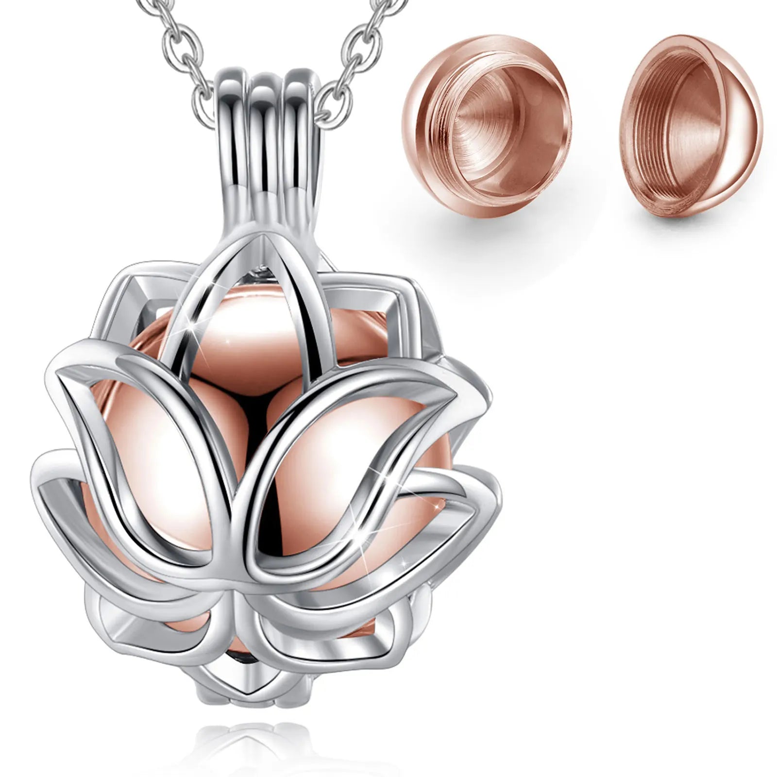 Lotus Blossom Keepsake Urn Necklace - Lumen Memory