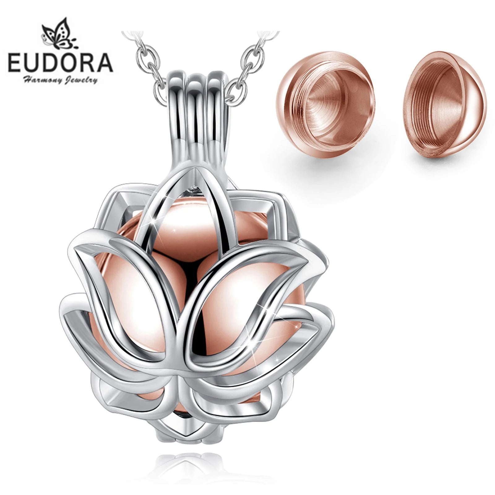 Lotus Blossom Keepsake Urn Necklace - Lumen Memory