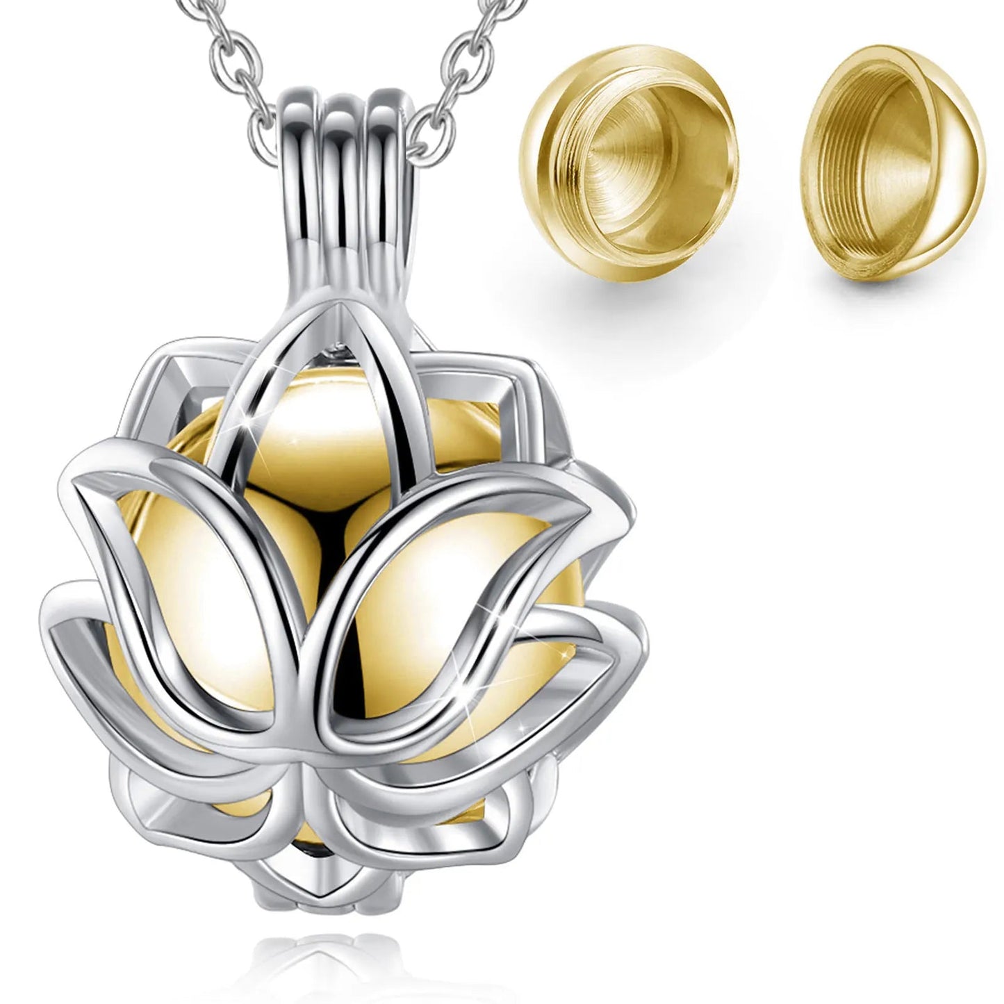 Lotus Blossom Keepsake Urn Necklace - Lumen Memory