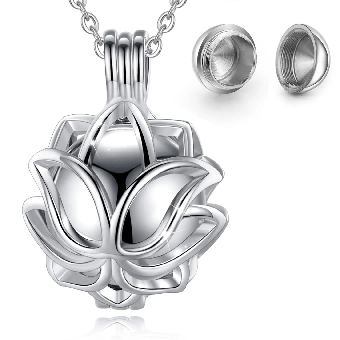 Lotus Blossom Keepsake Urn Necklace - Lumen Memory