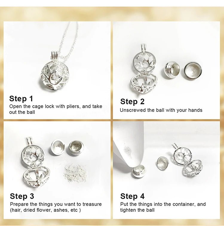 Lotus Blossom Keepsake Urn Necklace - Lumen Memory